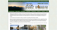 Desktop Screenshot of cozycabinsgreenvalleylake.com