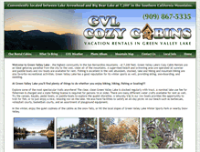 Tablet Screenshot of cozycabinsgreenvalleylake.com